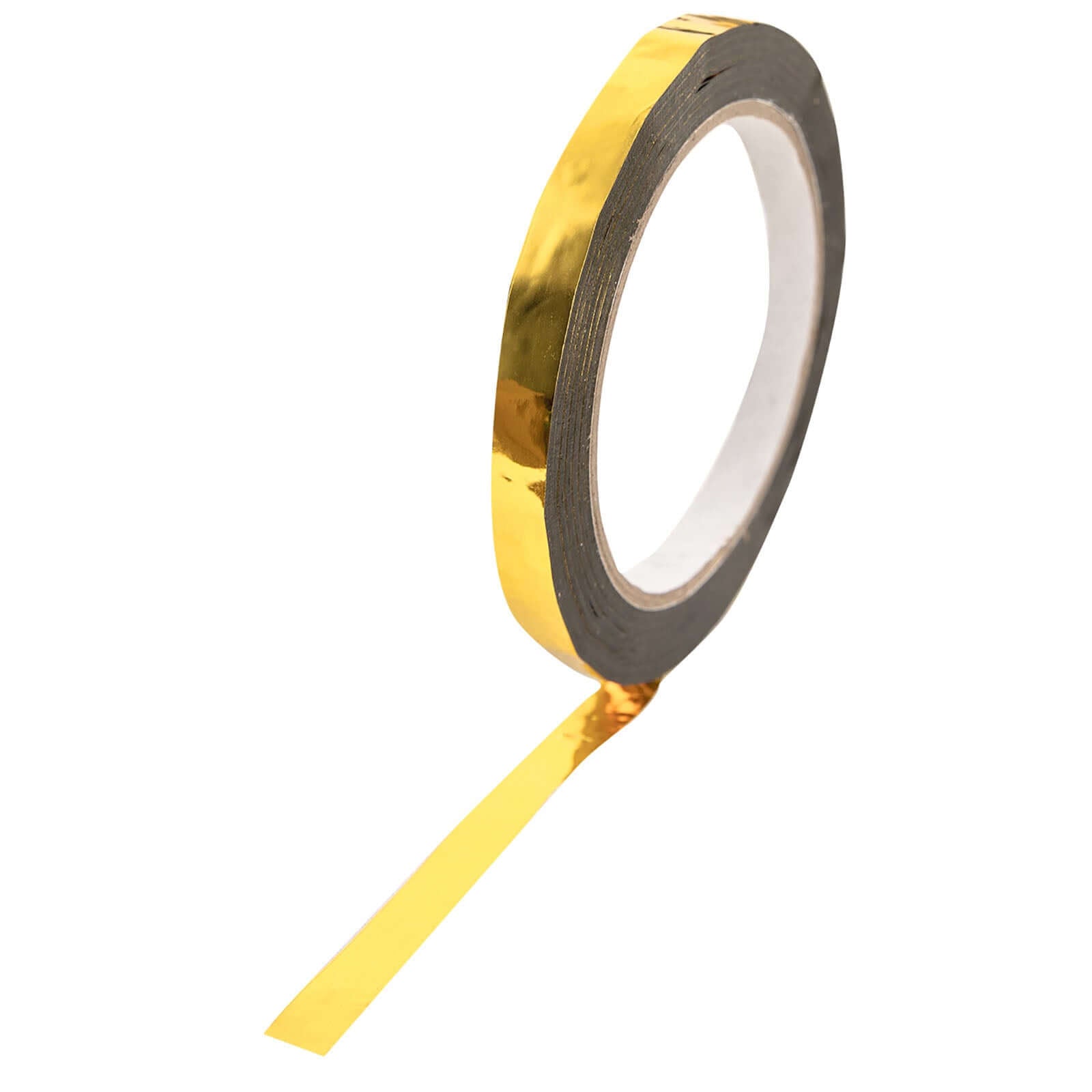 100 Yds 3/4" Gold Metallic Film Tape Adhesive, DIY Floral Wrap Craft Decor Tape - Polyester with Acrylic