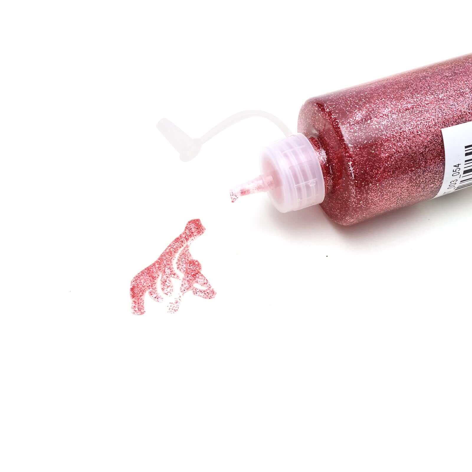 Metallic Glitter Glue Rose Gold - Washable Nontoxic Art Glue for Fun DIY Projects Scrapbooking & Party Decor 4 oz Bottle