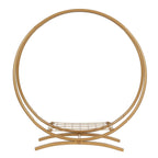 Double Frame Hoop Table Centerpiece Metal Gold - Wedding Cake Display & Flower Stand 24"