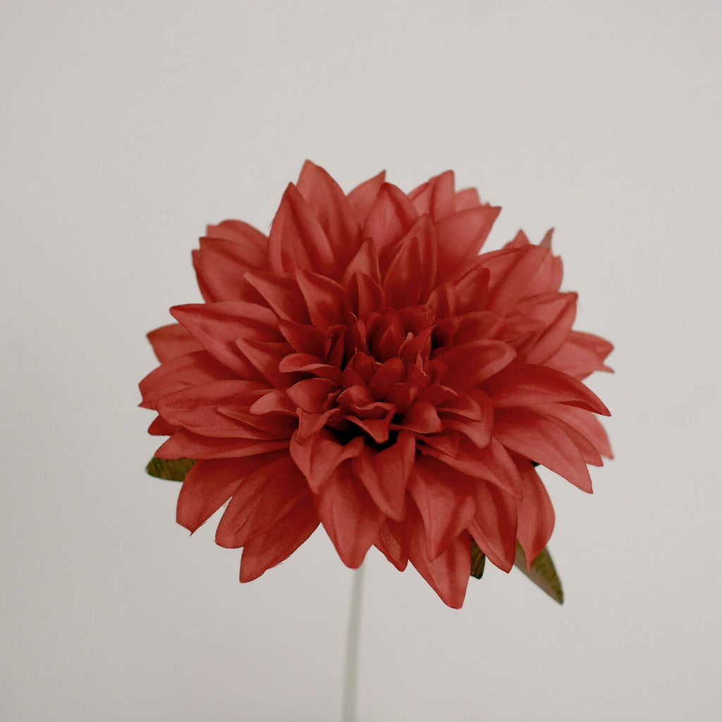 2 Bouquets 20" Terracotta Artificial Silk Dahlia Flower Spray Bushes