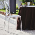 Acrylic Ghost Chair with Oval Back for Banquet Use Clear - Sleek Transparent Armless Accent Chair for Weddings & Gatherings