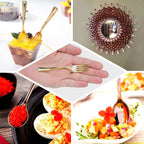 24-Pack Plastic Mini Dessert Forks Rose Gold 4"