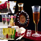 12-Pack Plastic Champagne Flutes Clear Flared Design - Lightweight Disposable Toasting Glasses 6oz