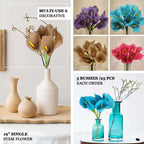 5 Bushes 19" Fuchsia Artificial Burlap Calla Lilies, Craft Flowers 25 Pcs