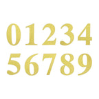 4-Pack Stickers Banner Custom 0-9 Number "5" Design Gold - Milestone Age and Date Stick-On Numbers 5"