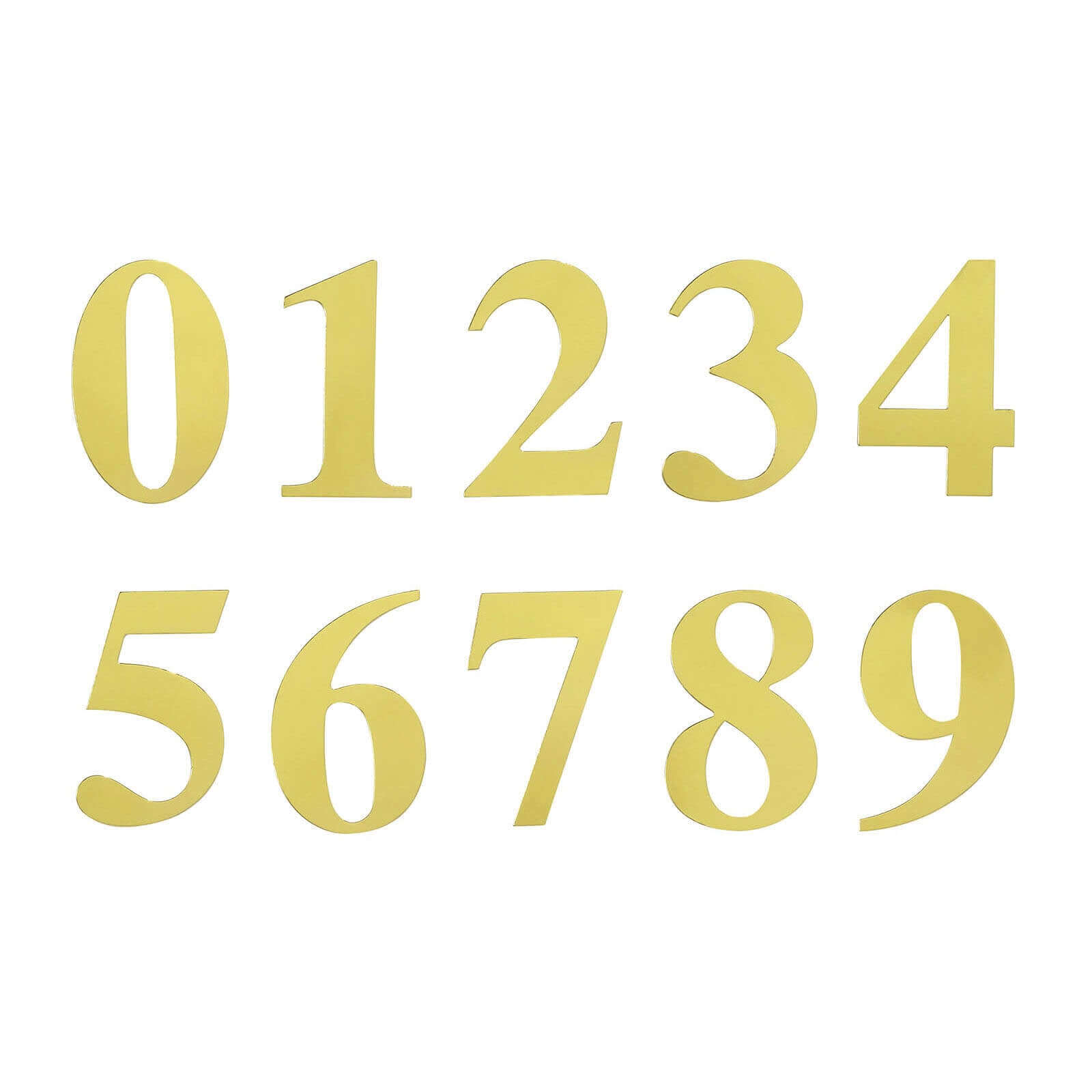 4-Pack Stickers Banner Custom 0-9 Number "5" Design Gold - Milestone Age and Date Stick-On Numbers 5"