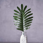 5 Stems Assorted Green Artificial Silk Tropical Palm Leaf Plants