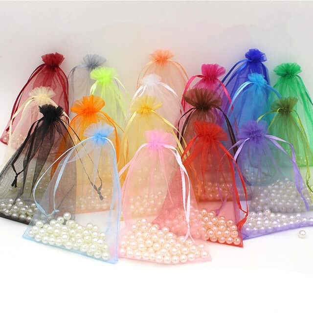 10 Pack 3"x4" Fuchsia Organza Drawstring Wedding Party Favor Gift Bags - Clearance SALE