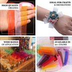 25 Yard 7/8" DIY Ivory Organza Ribbon With Mono Edge - Clearance SALE