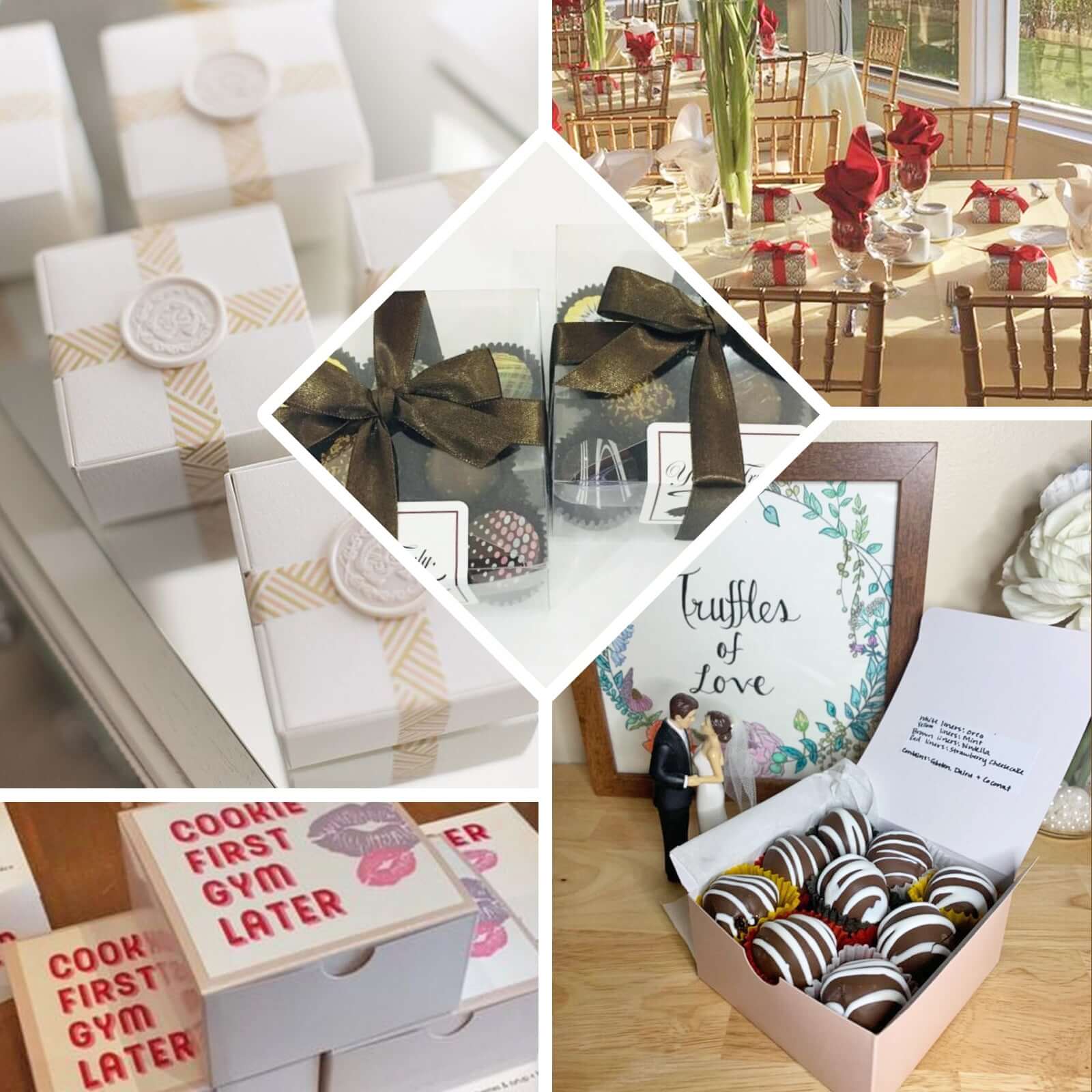 100 Pack 4"x4"x2" Blush Cake Cupcake Party Favor Gift Boxes, DIY