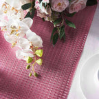 Glitter Paper 9ft Table Runner Roll Rose Gold Disposable Circle Pattern - Stylish Party Decor