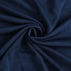 Spandex Rectangle 72"x30" Table Skirt Navy Blue with Wavy Skirt-Like Effect Table Cover