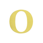 4 Pack 5" Metallic Gold Alphabet Stickers Banner, Customizable Stick on Gold Letters - O