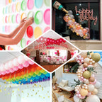 Balloon Arch Kit for Party Decorations â€“ Clear Balloon Tape Strips & Glue Dot Rolls â€“ 10 Rolls Each, 160ft Tape, 1000 Dots - Bell Racket Store