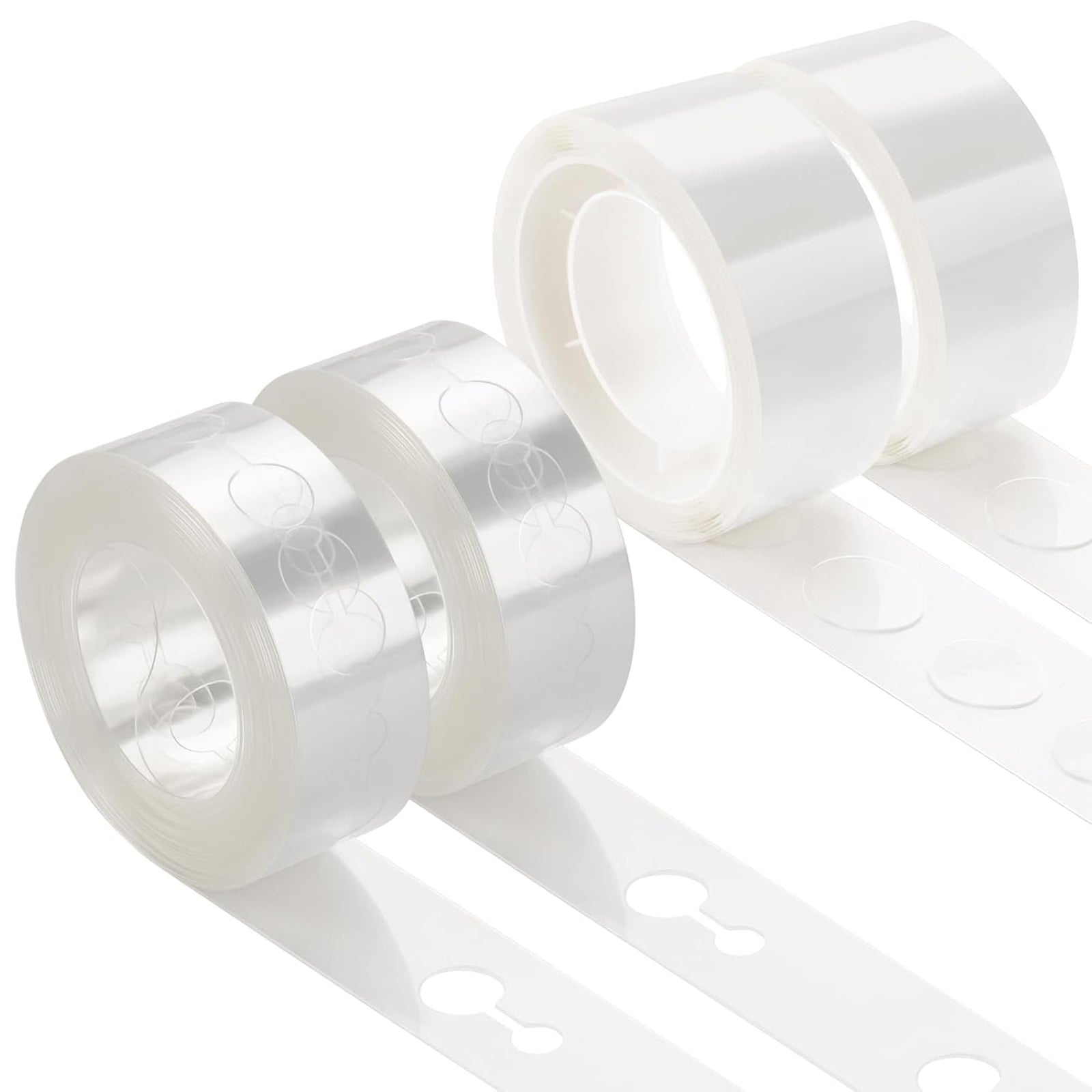 Balloon Arch Kit for Party Decorations â€“ Clear Balloon Tape Strips & Glue Dot Rolls â€“ 10 Rolls Each, 160ft Tape, 1000 Dots - Bell Racket Store