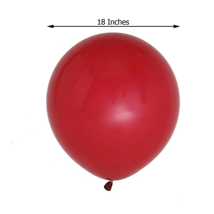 10 Pack 18" Matte Pastel Burgundy Helium or Air Latex Party Balloons