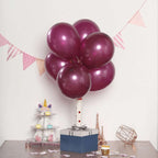 25 Pack 12" Shiny Pearl Eggplant Latex Helium or Air Balloons