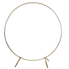 7.5ft Heavy Duty Gold Metal Round Wedding Arch Photo Backdrop Stand