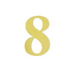 4-Pack Stickers Banner Custom 0-9 Number "8" Design Gold - Milestone Age and Date Stick-On Numbers 5"