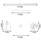 2 Pack Clear Balloon Centerpieces Holder, 30" Table Top Balloon Stand Stick Kit