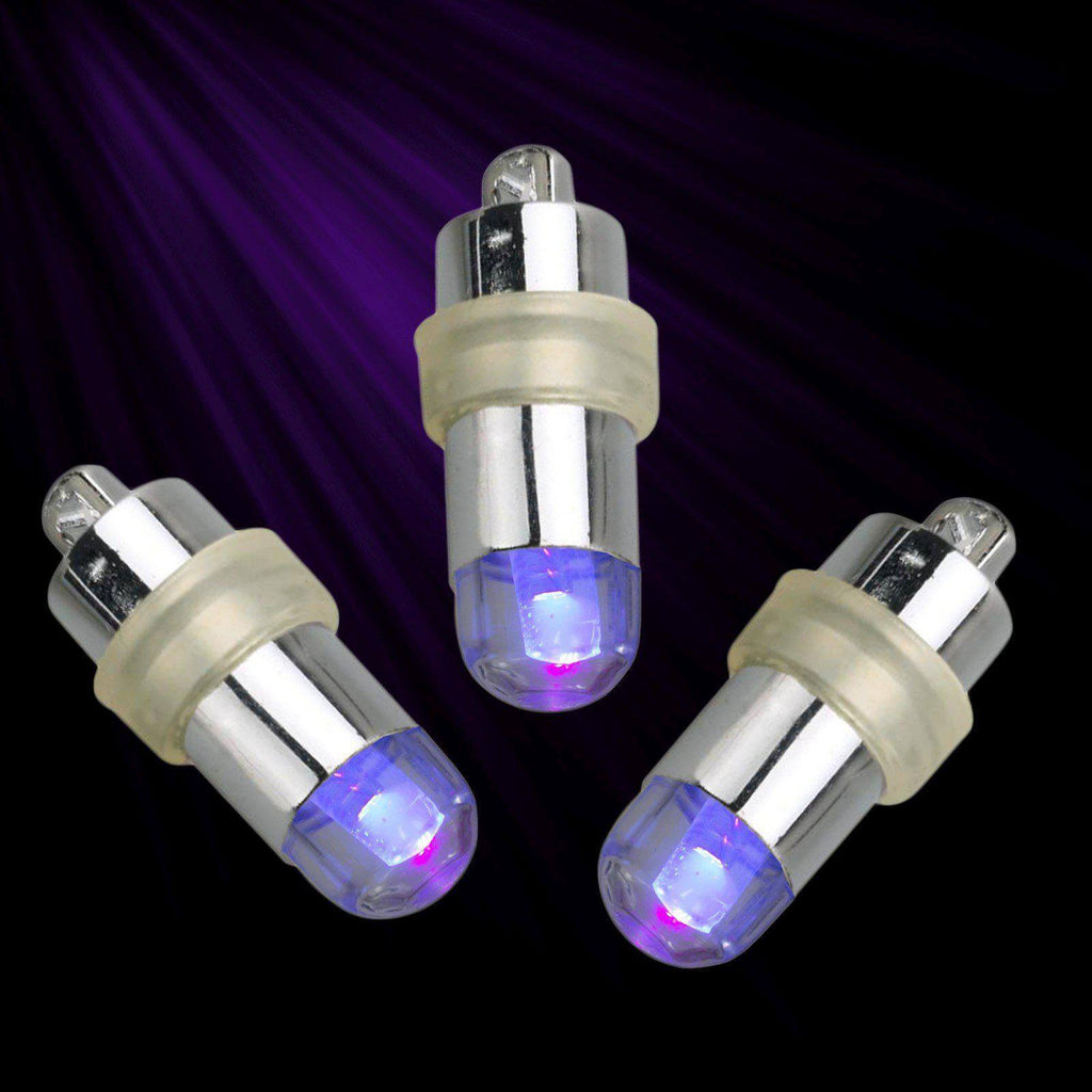 12-Pack Balloon Lights Bullet Design Purple - Waterproof LED Centerpiece Filler Lights