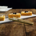 50-Pack Bamboo Wooden Tongs Disposable Flatware Eco Friendly Natural - Biodegradable Party Serving Utensils 6"