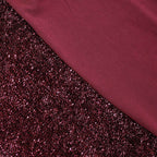 Spandex Chair Cover with Metallic Shimmer Tinsel Back for Banquet Chairs Burgundy - Fitted Slipcover