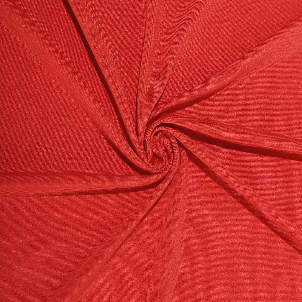 Stretch Spandex 96"x30" Rectangle Table Cover Red - Durable Form-Fitting Tablecloth