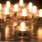 12-Pack LED Lights Flower Design - Submersible Waterproof Warm White Battery Operated