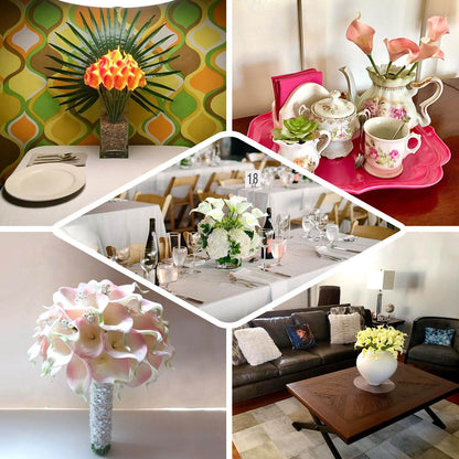 20 Stems 14" White Artificial Poly Foam Calla Lily Flowers