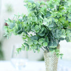 3 Bushes 14" Artificial Eucalyptus Branches, Greenery Bouquet Plants