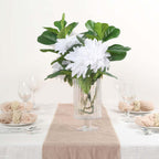 2 Bushes 25" Green Artificial Fiddle Leaf Branch Stems, Faux Plants