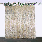 8ftx8ft Champagne Big Payette Sequin Event Curtain Drapes, Backdrop Event Panel