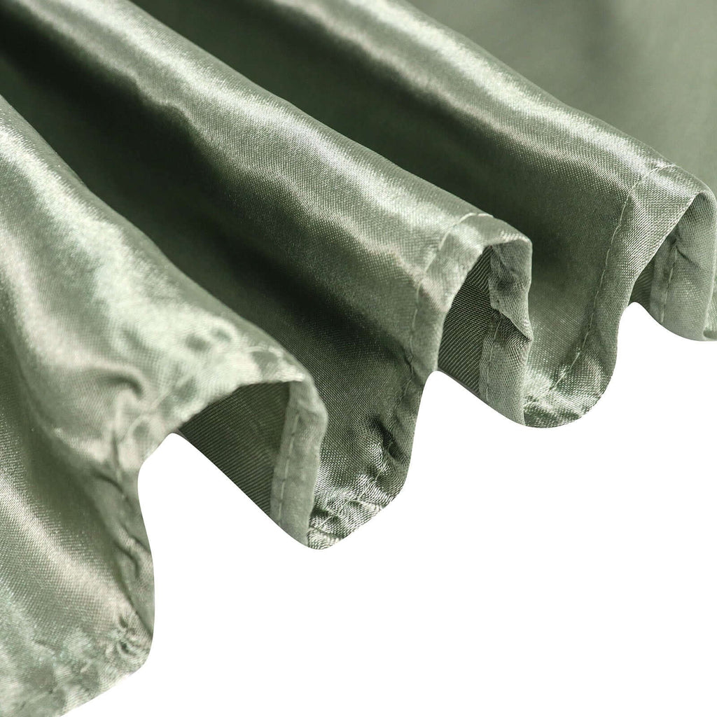 Satin Rectangular 60"x102" Tablecloth Dusty Sage Green - Smooth and Lustrous Table Cover