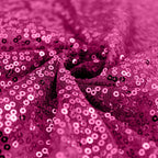 Sequin 120" Round Tablecloth Fuchsia - Seamless Glittering Table Cover
