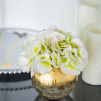 Glass Bud Vase Gold Foiled Crackle Bubble Bowl - Classy Floral Centerpiece for Weddings 4"