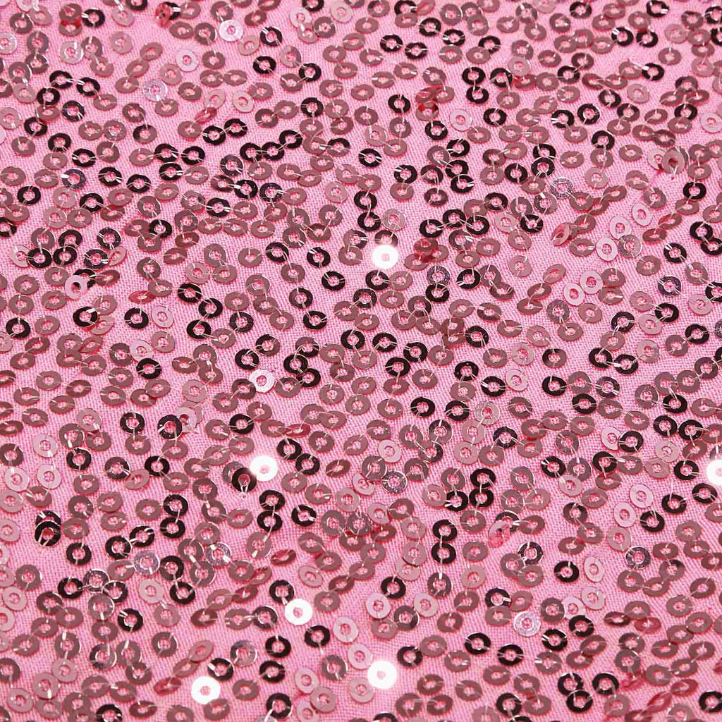 5 Pack Sequin Spandex Chair Sashes Pink - Stretch Chair Bands 6"x15"