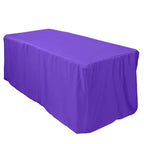 Fitted Polyester 72"x30" Rectangle Tablecloth Purple - Durable and Easy to Maintain Table Cover