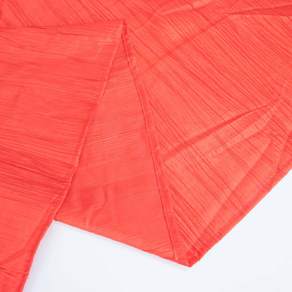 Taffeta 60"x102" Rectangle Tablecloth Red - Accordion Crinkle Table Cover
