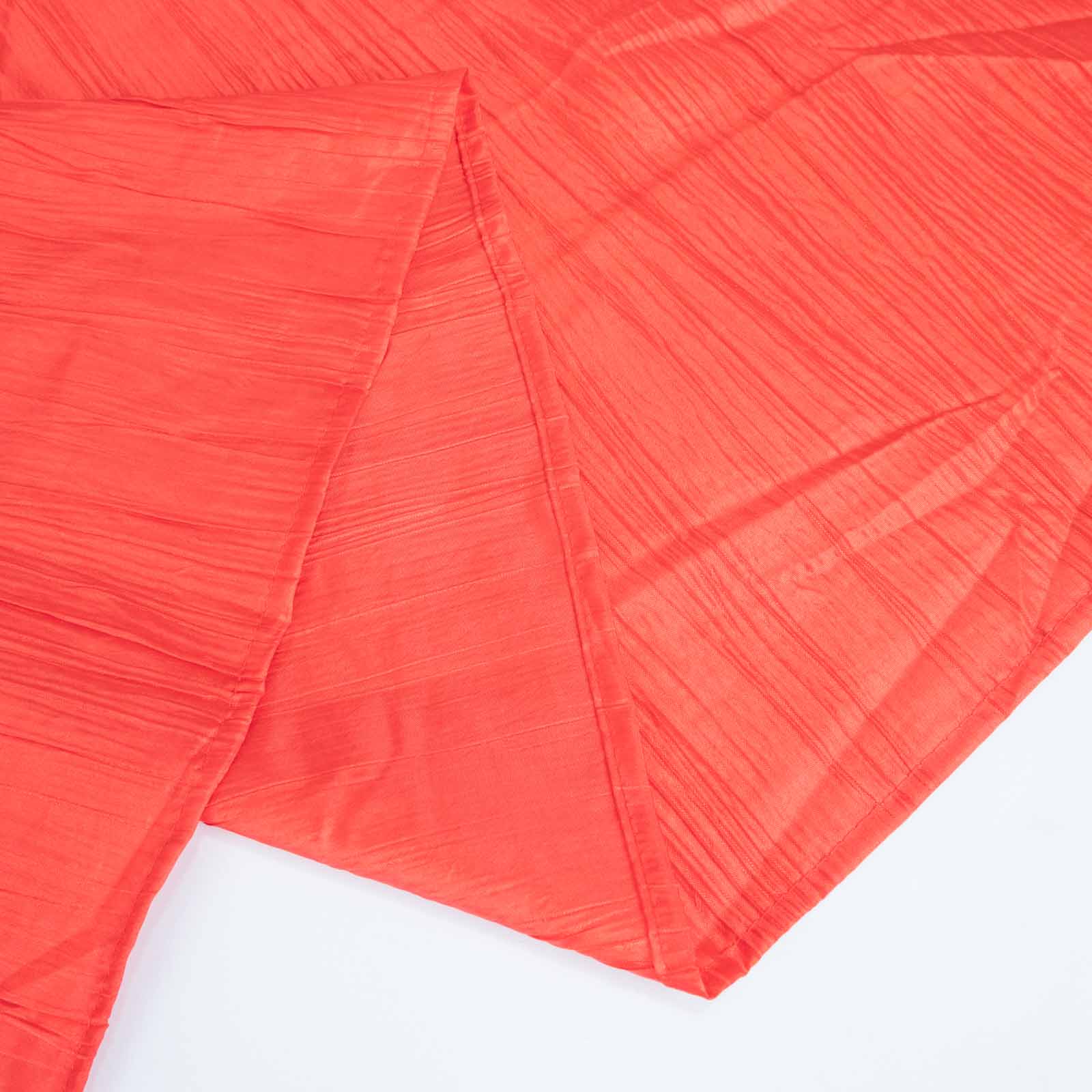 Taffeta 60"x102" Rectangle Tablecloth Red - Accordion Crinkle Table Cover