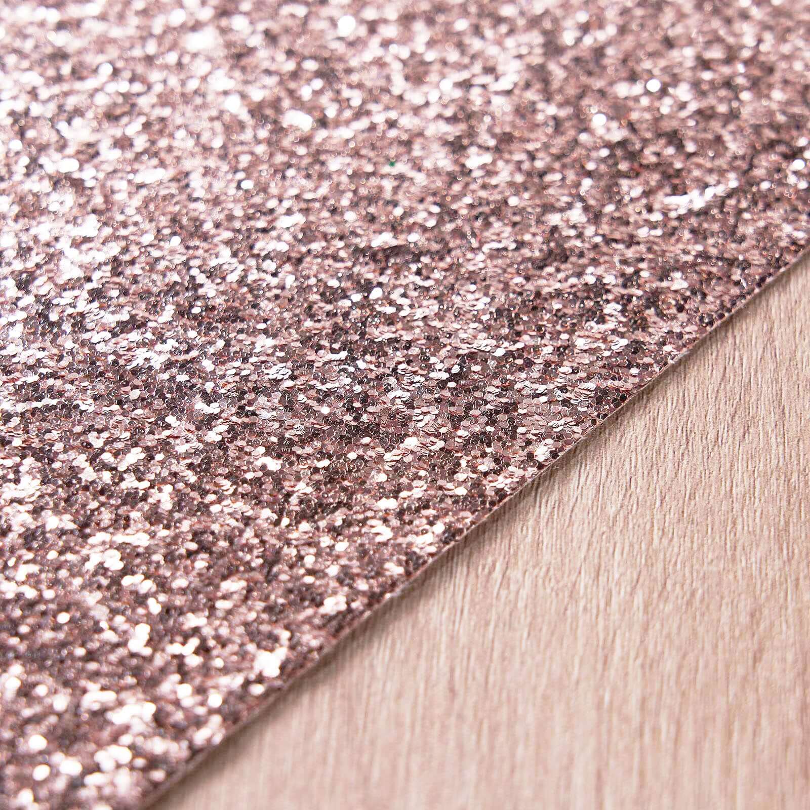 6-Pack Placemats Glitter Design Rose Gold Sparkle Rectangle - Non-Slip Decorative Dining Table Mats 12"x18"