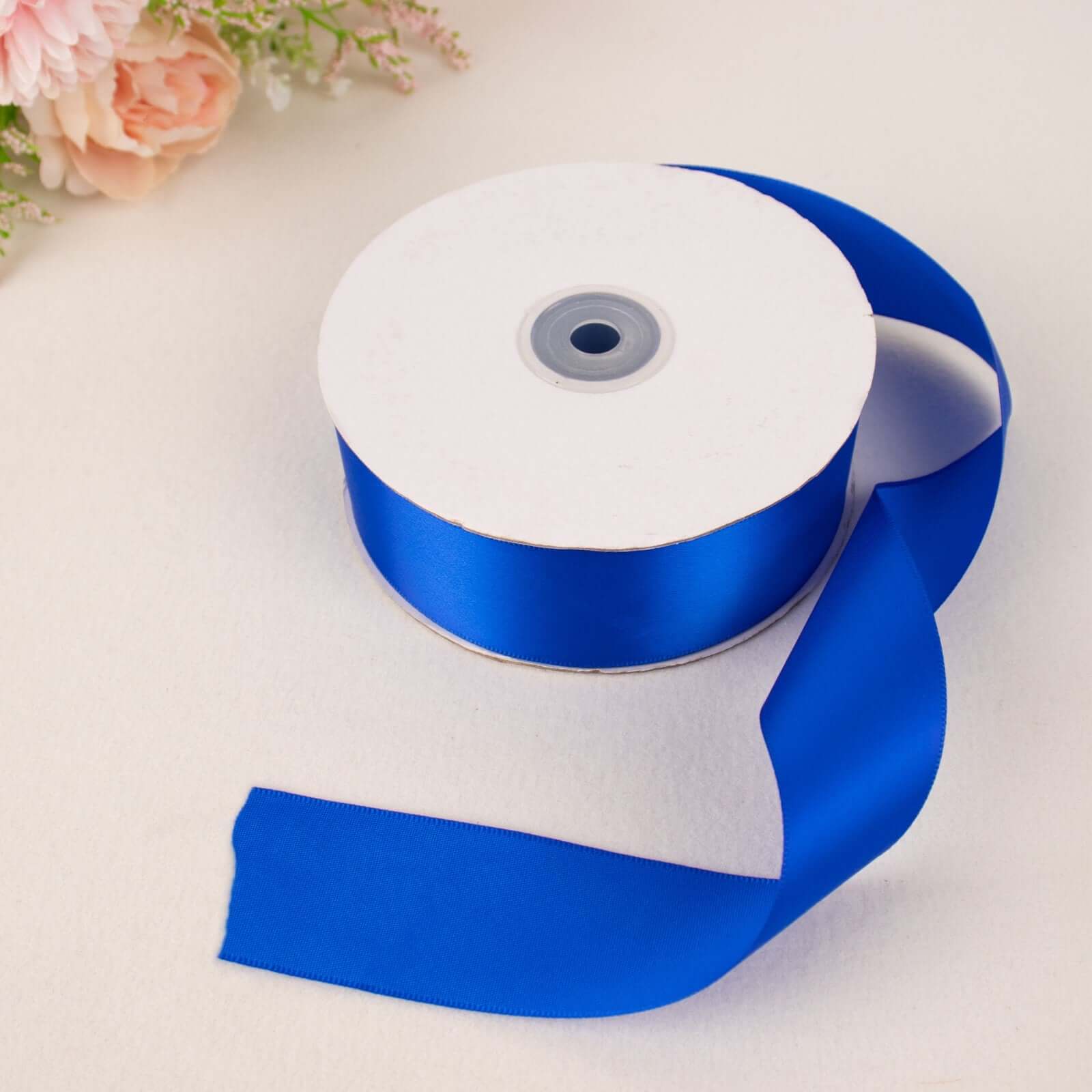 50 Yards 1.5" Royal Blue Single Face Decorative Satin Ribbon