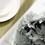 2 Bouquets 20" Silver Artificial Silk Dahlia Flower Spray Bushes