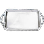 12-Pack Display Trays Party Favor Rectangular Design Silver - Mini Serving Platters for Candy and Desserts 4"