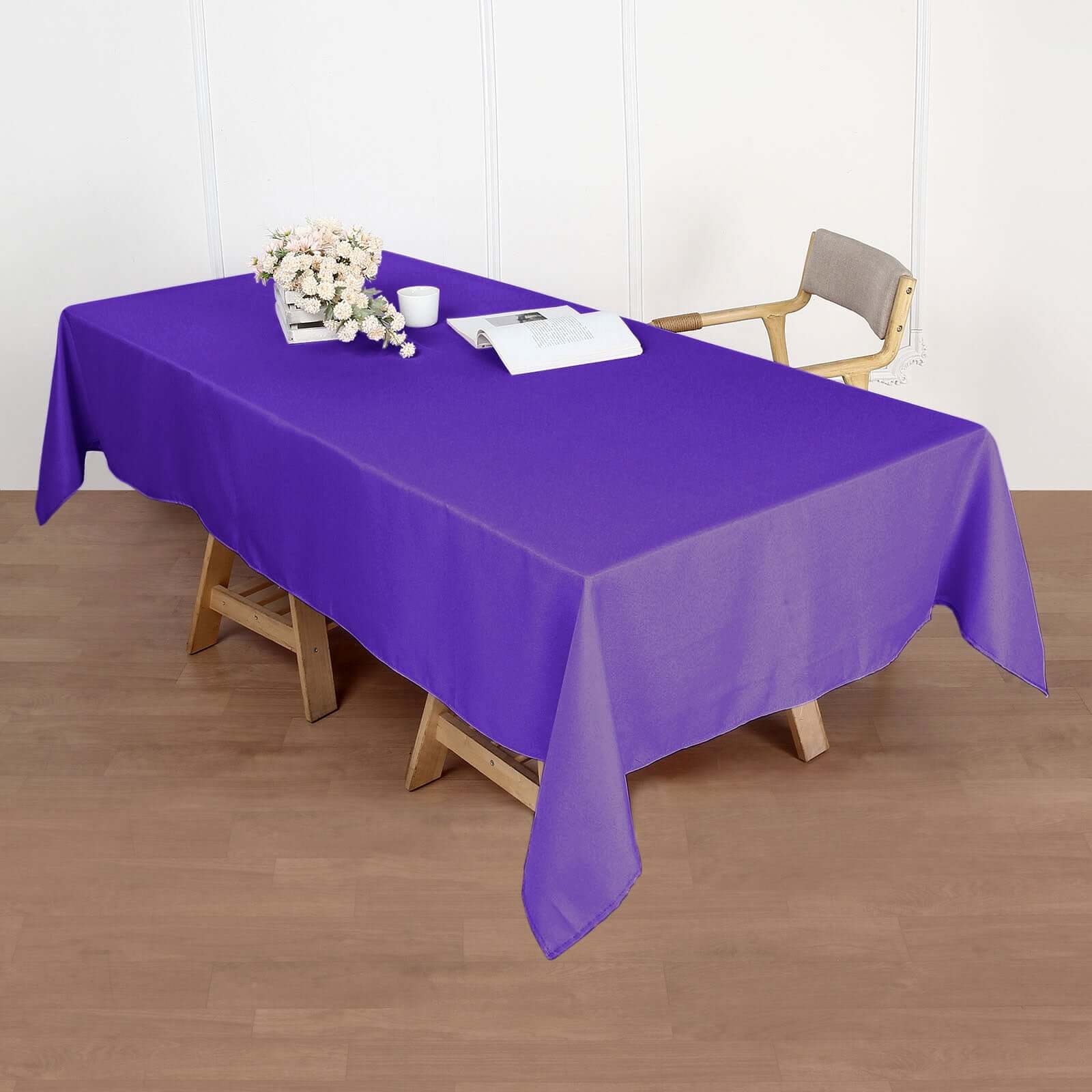 Polyester 60"x102" Rectangle Tablecloth Purple - Durable and Stylish Table Cover