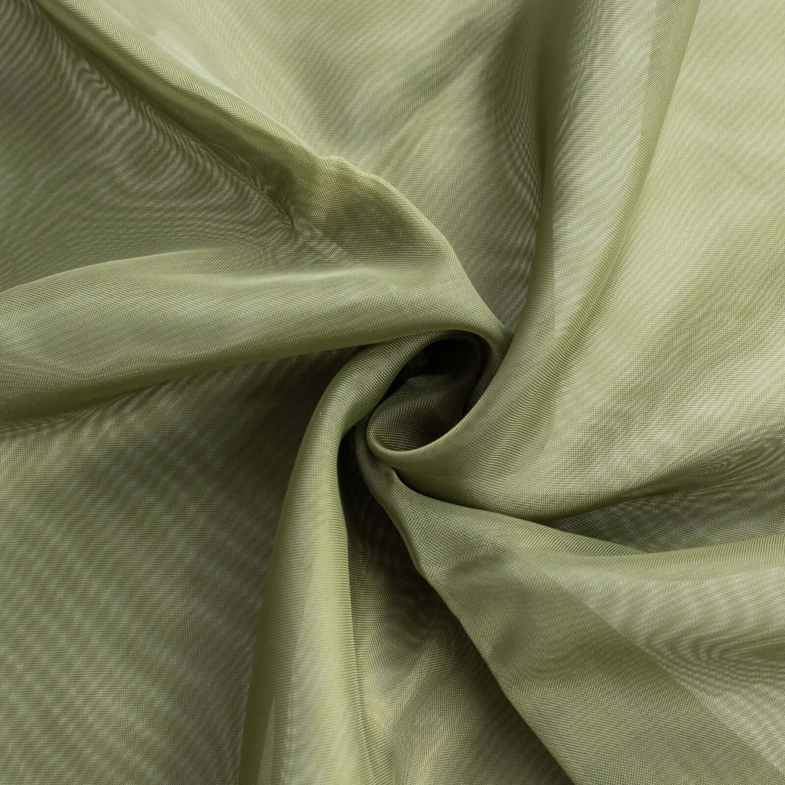 Chiffon Chair Sash with Curly Design Olive Green - Stylish Chair Decorations