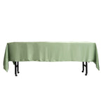 Satin Rectangular 60"x102" Tablecloth Sage Green - Smooth and Lustrous Table Cover
