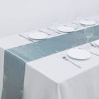 Satin 12"x108" Table Runner Dusty Blue - Stylish Table Linen