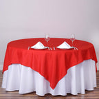 Polyester Square 70"x70" Tablecloth Red - Wrinkle-Resistant & Durable Table Cover