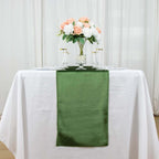 Premium Velvet 12"x108" Table Runner Olive Green - Sheen Finish Reusable Table Decor